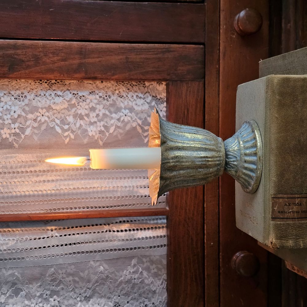 Aged Gold Fluted Urn Taper Candle Cup