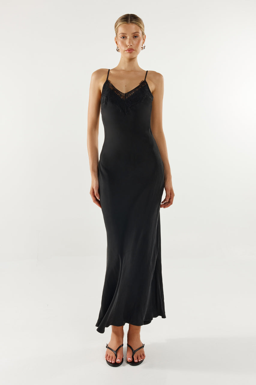 Amari Slip Dress | Black