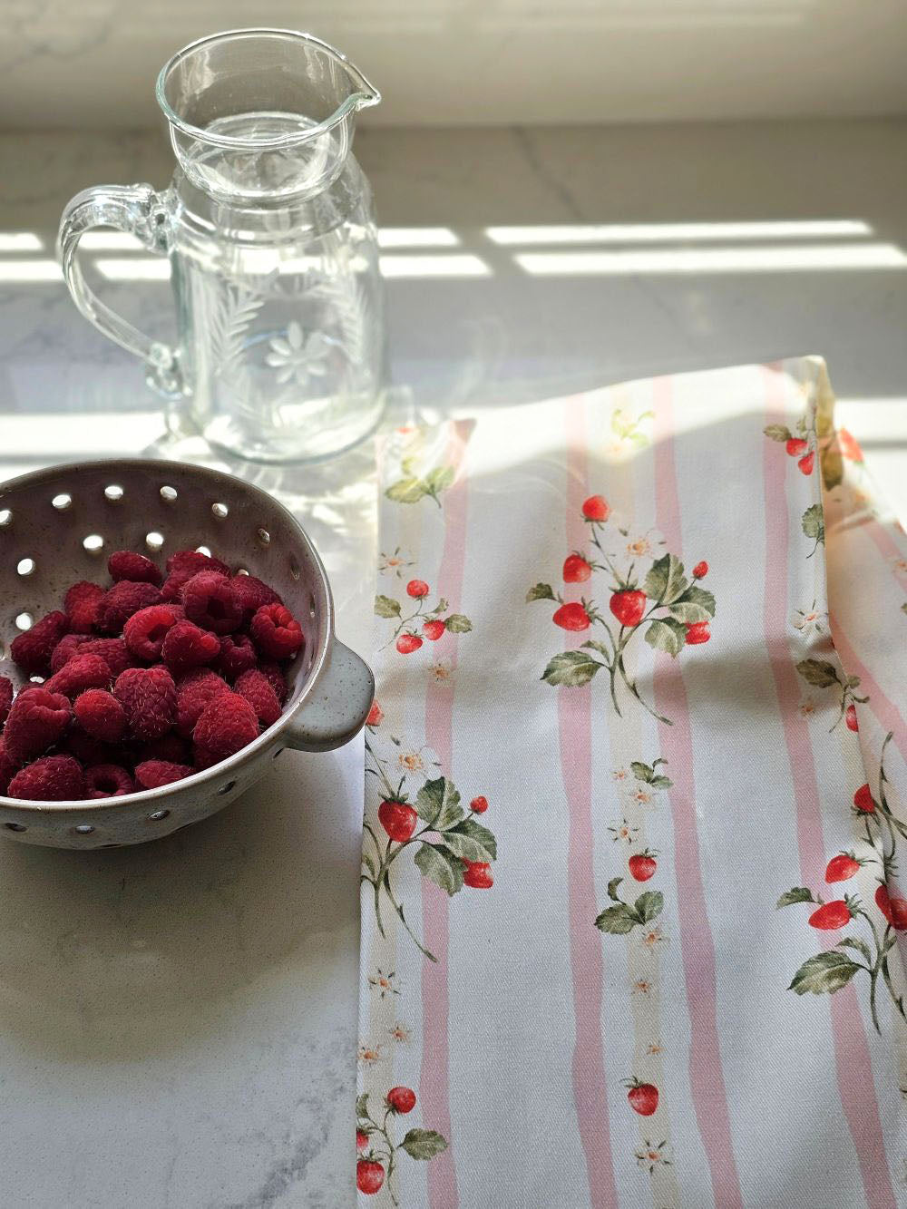 Rustic Ceramic Colander Berry Bowl