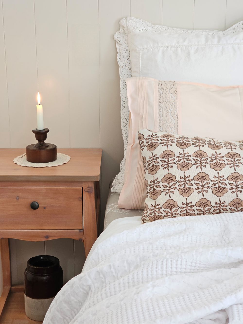 Crisp White Waffle Weave Throw Blanket