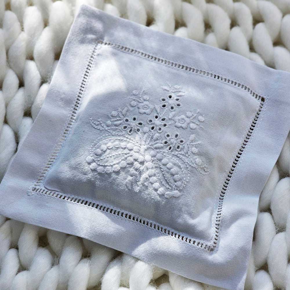 Embroidered Lavender Sachet