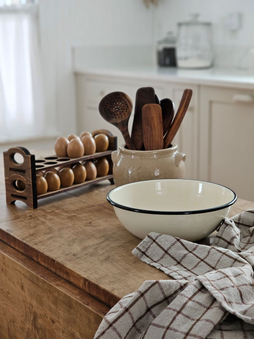 Rustic Wood Stackable Egg Tray