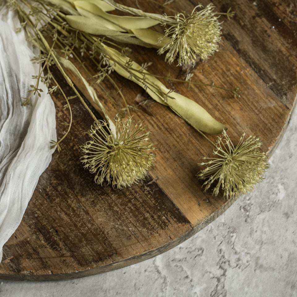 Faded Allium Blossom Spray