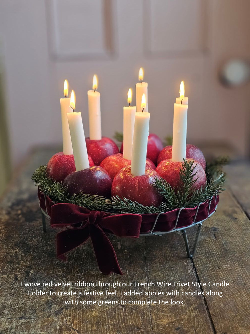 French Wire Trivet Style Candle Holder