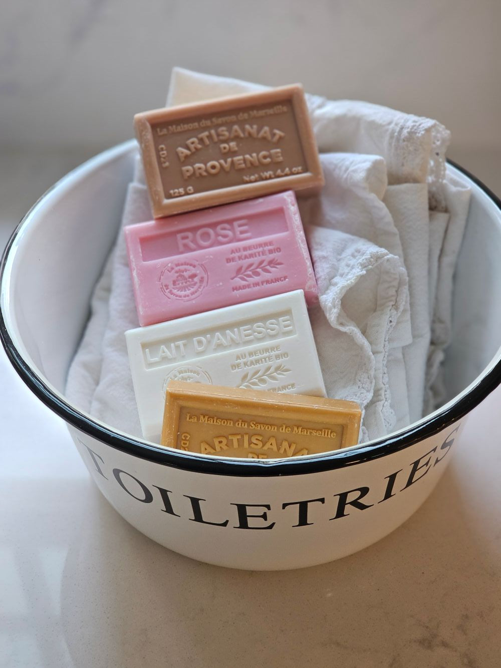 White Enamel Toiletries Bowl