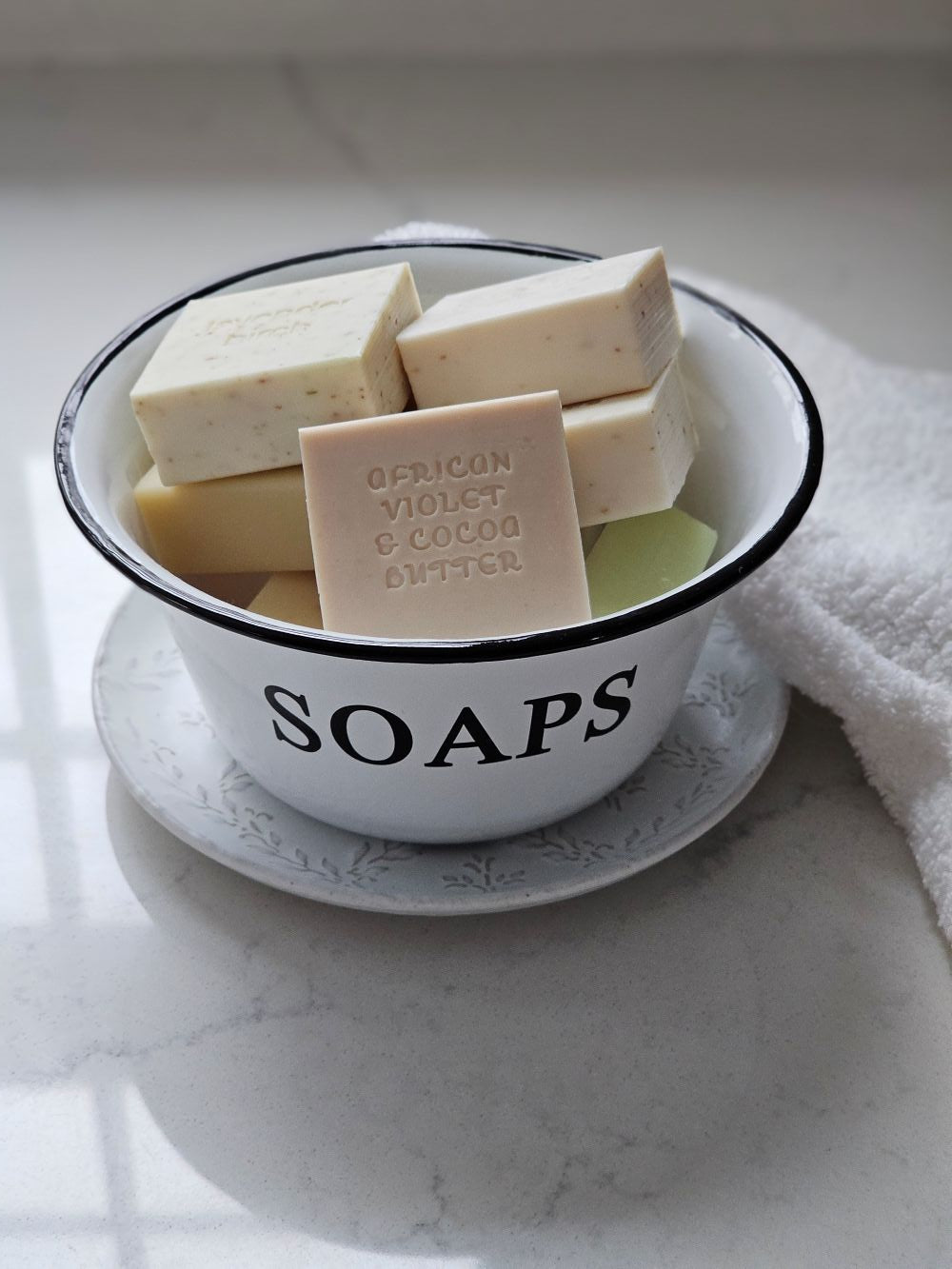 White Enamel Soap Bowl