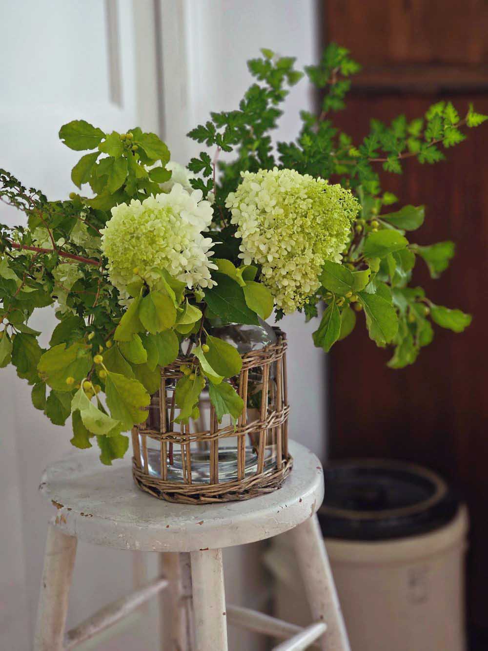 Glass Jar with Willow Basket Sleeve