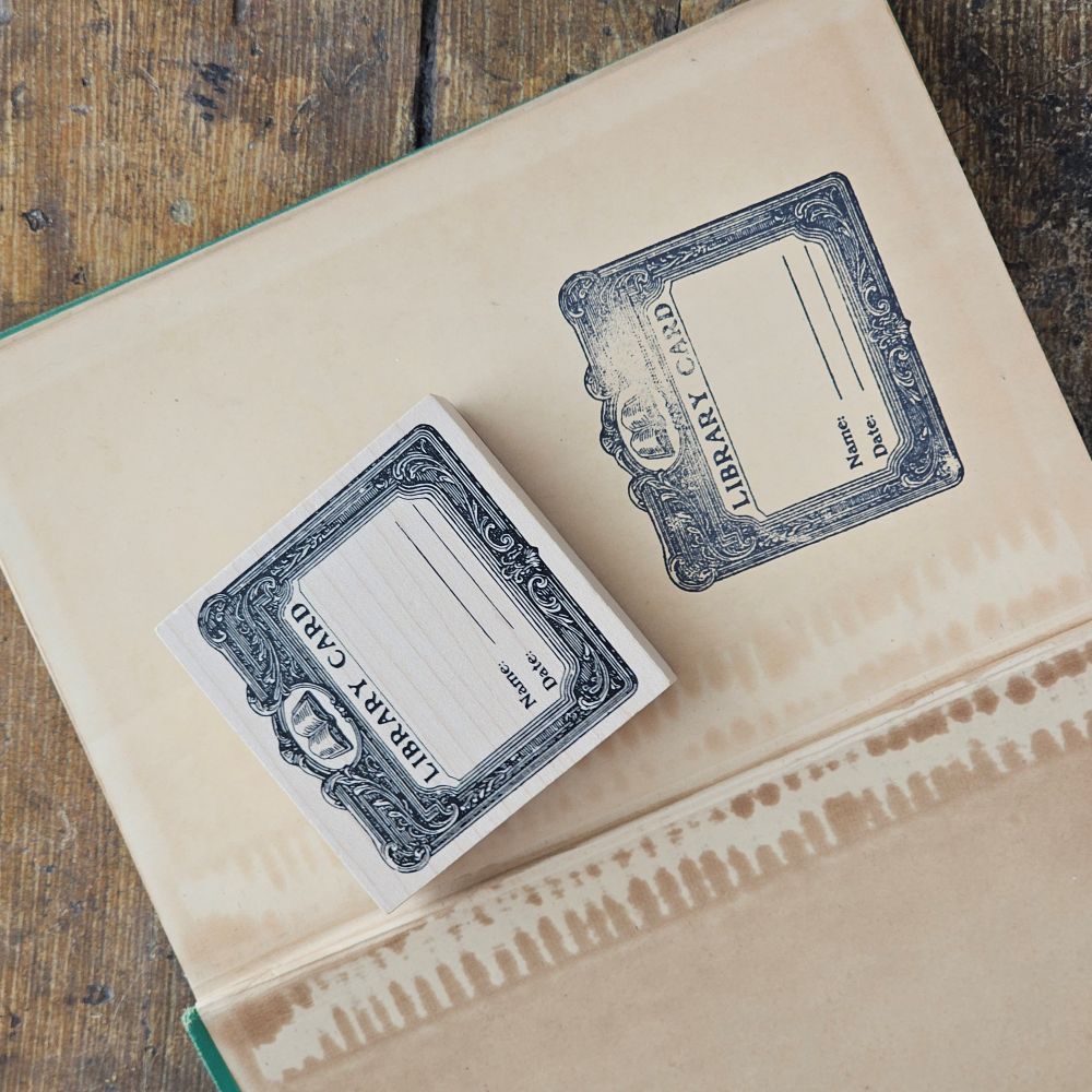 Library Book Wood Stamp