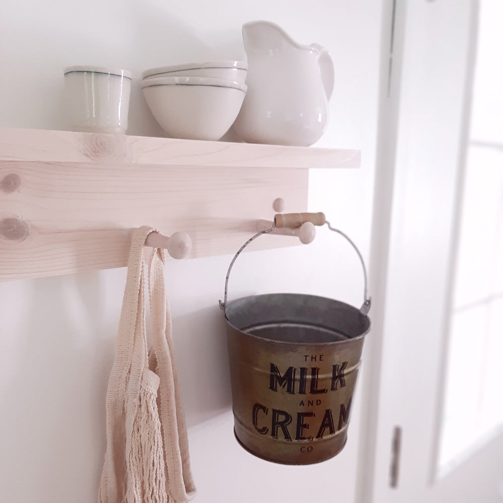 Milk and Cream Buckets, Set of Two