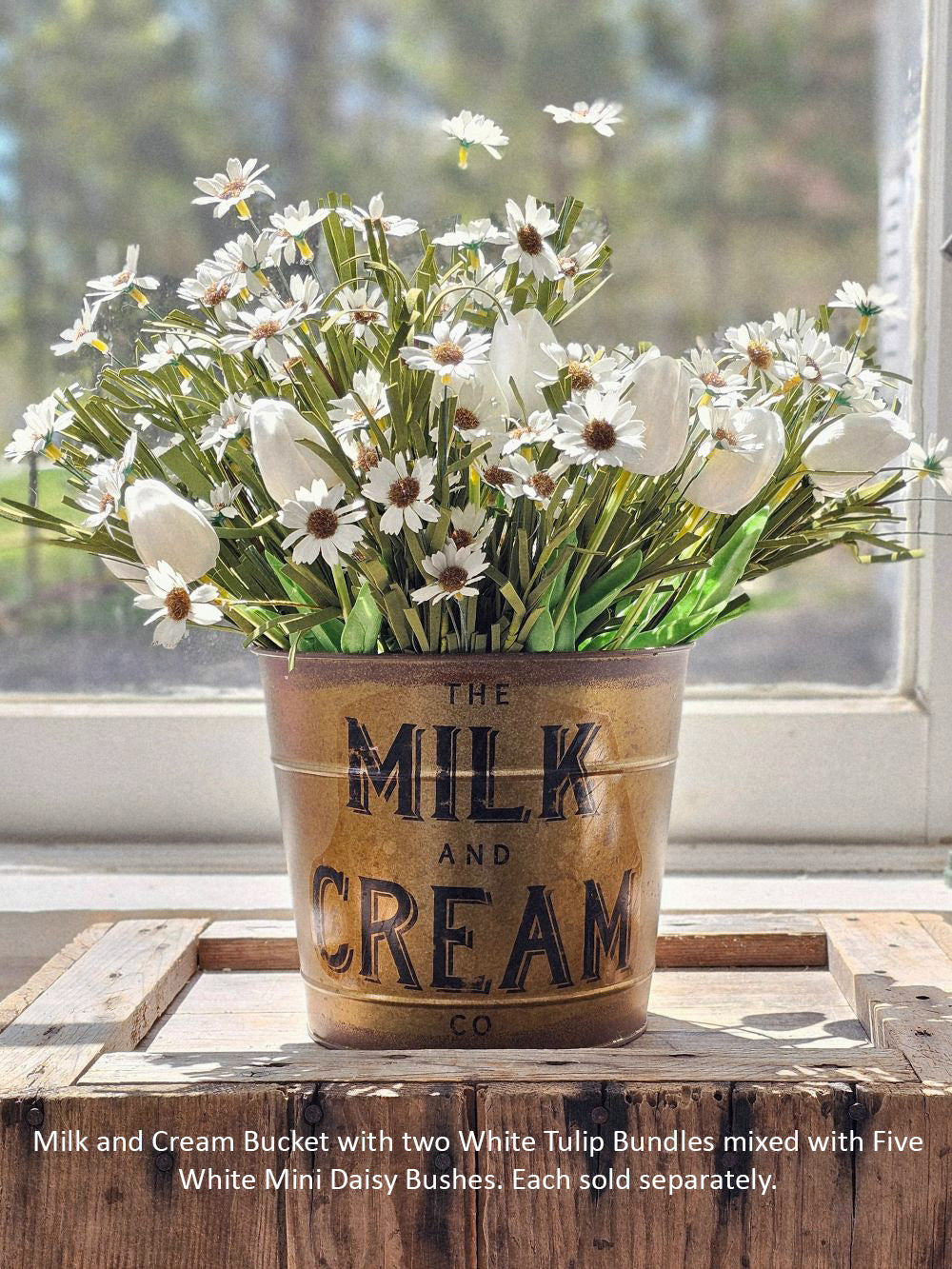Milk and Cream Buckets, Set of Two