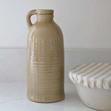 Mustard Tan Jug with Handle