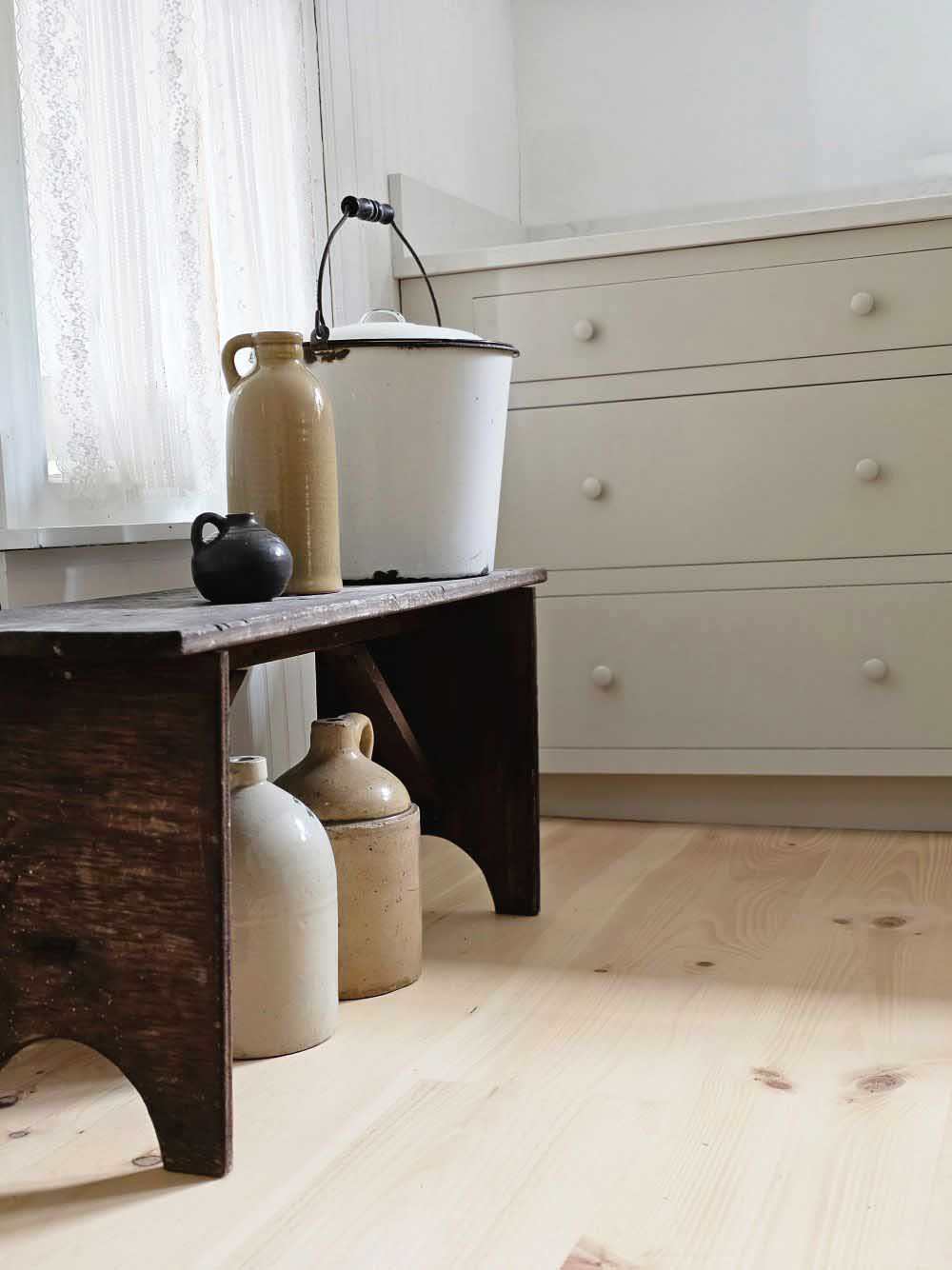 Mustard Tan Jug with Handle