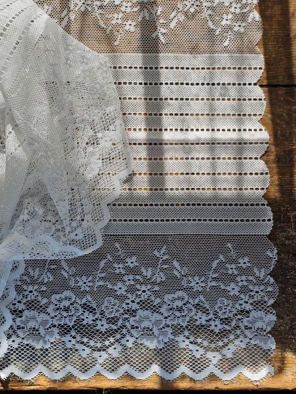 Old World White Lace Table Runner