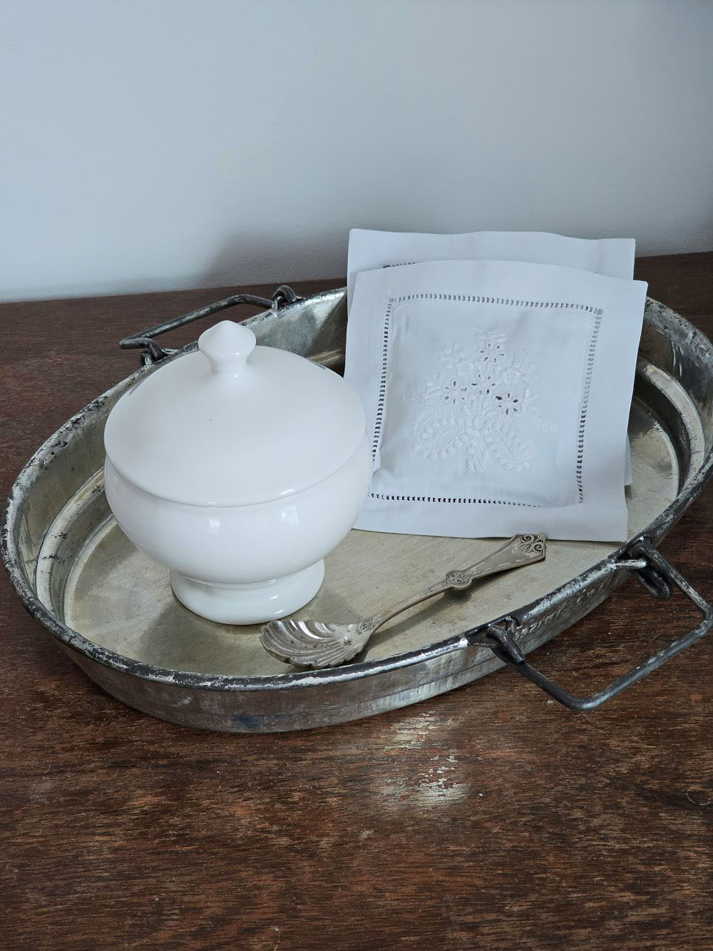 Old British Cook Pot Lid Tray