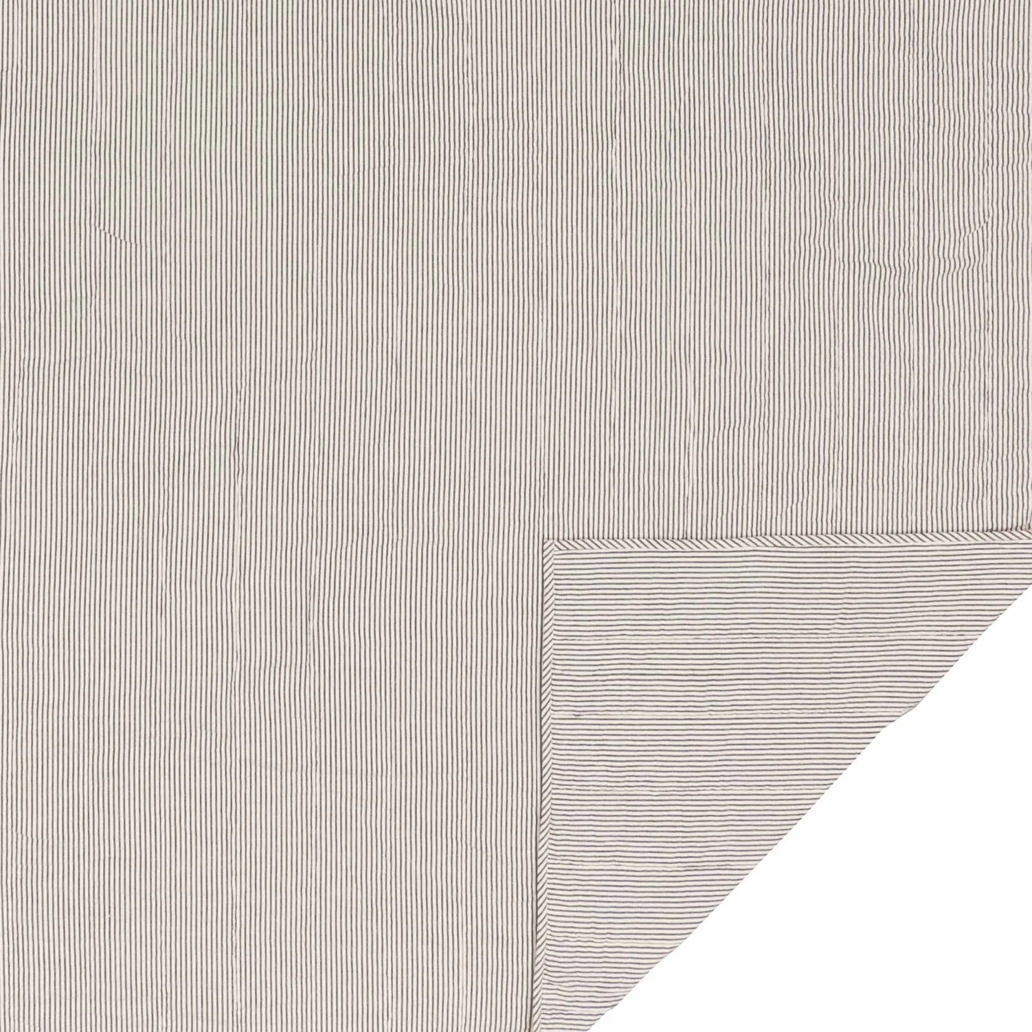 Portsmouth Blue Ticking Stripe Quilt