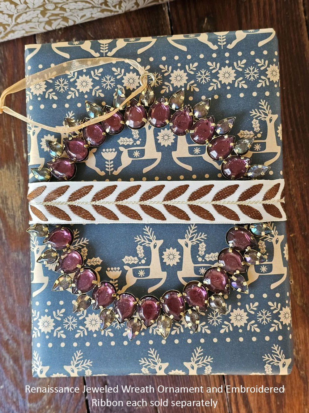 Renaissance Jeweled Wreath Ornament
