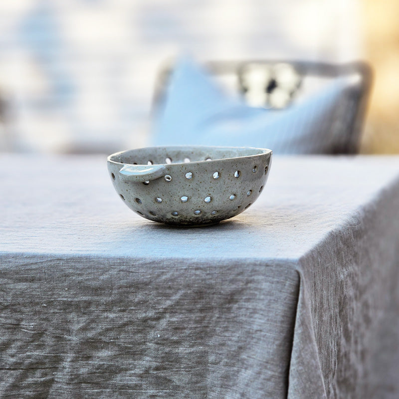 Rustic Ceramic Colander Berry Bowl