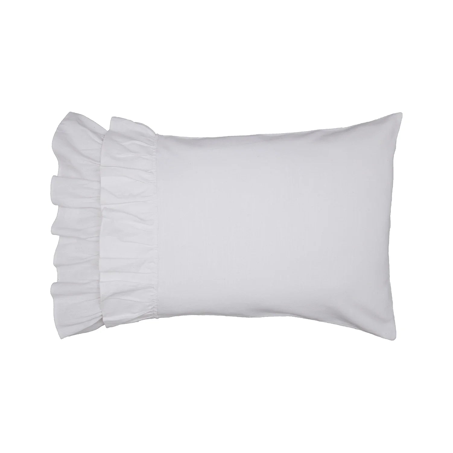 Serenity White Lush Ruffle Pillowcase Set
