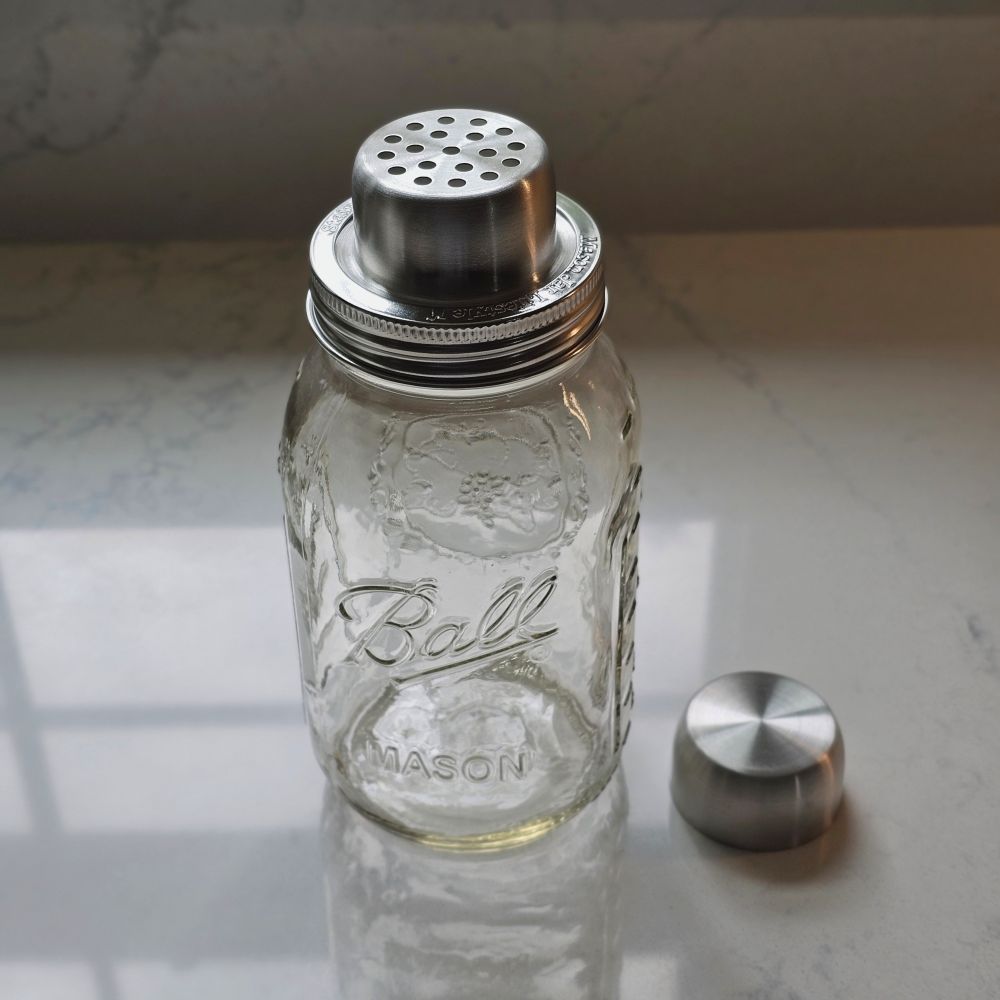 Stainless Steel Cocktail Shaker for Regular Mouth Jars