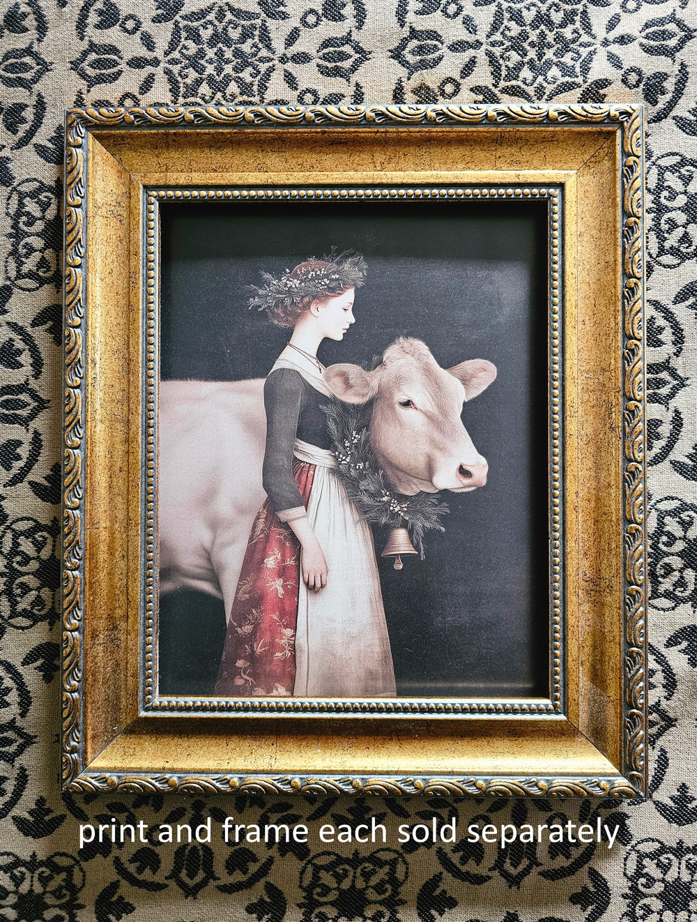 Milkmaid at Christmas Art Print