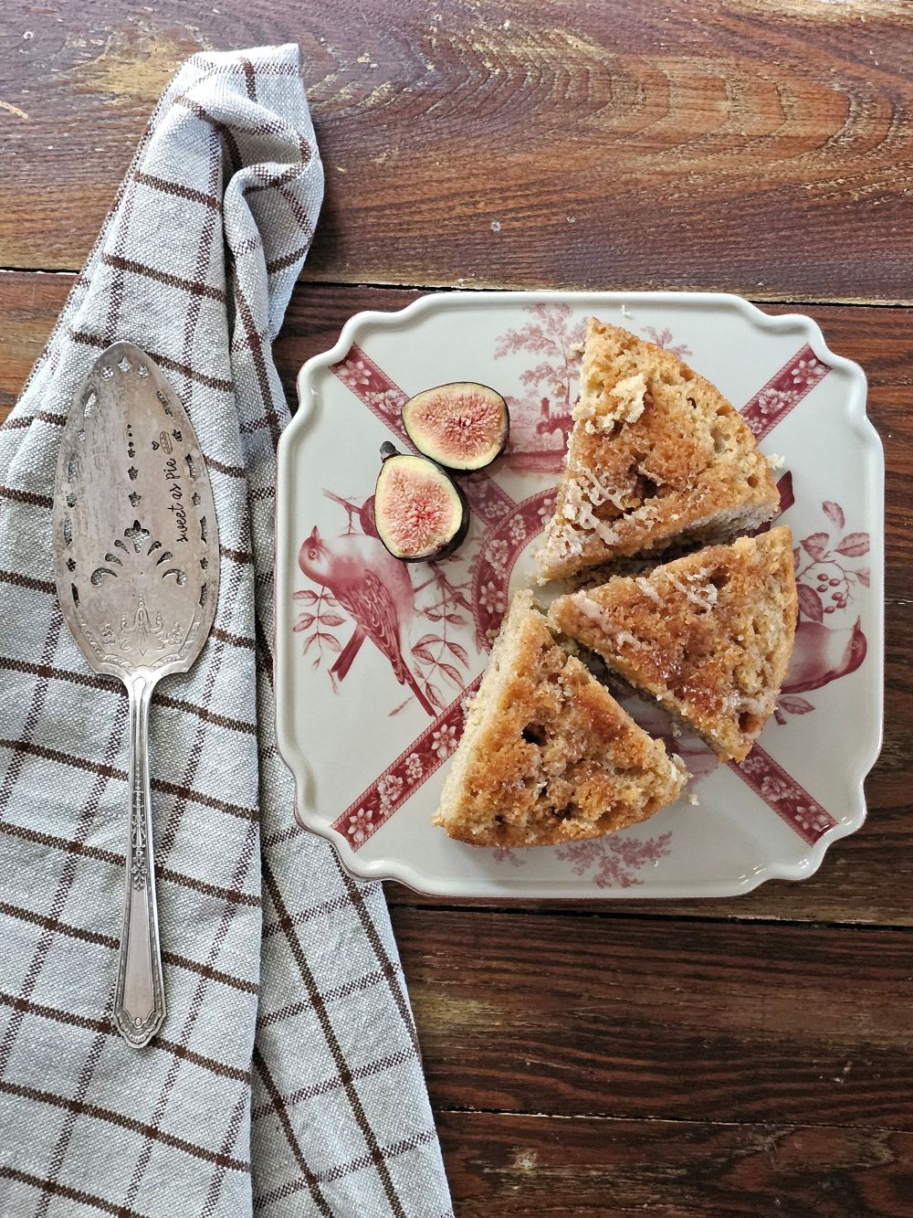 Chestnut and Flax Check Kitchen Towel Set