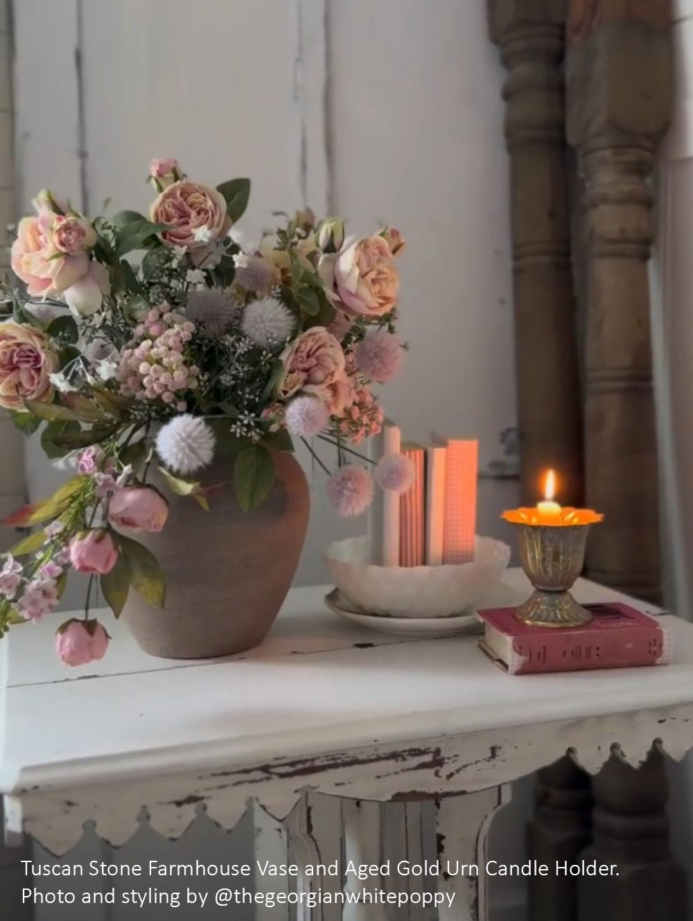 Tuscan Stone Farmhouse Vase