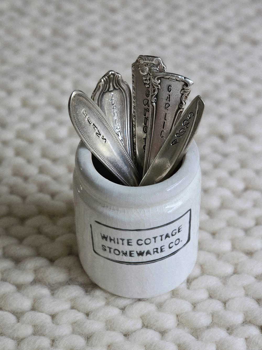 Vintage Serveware Stem Plant Markers, Set of Five