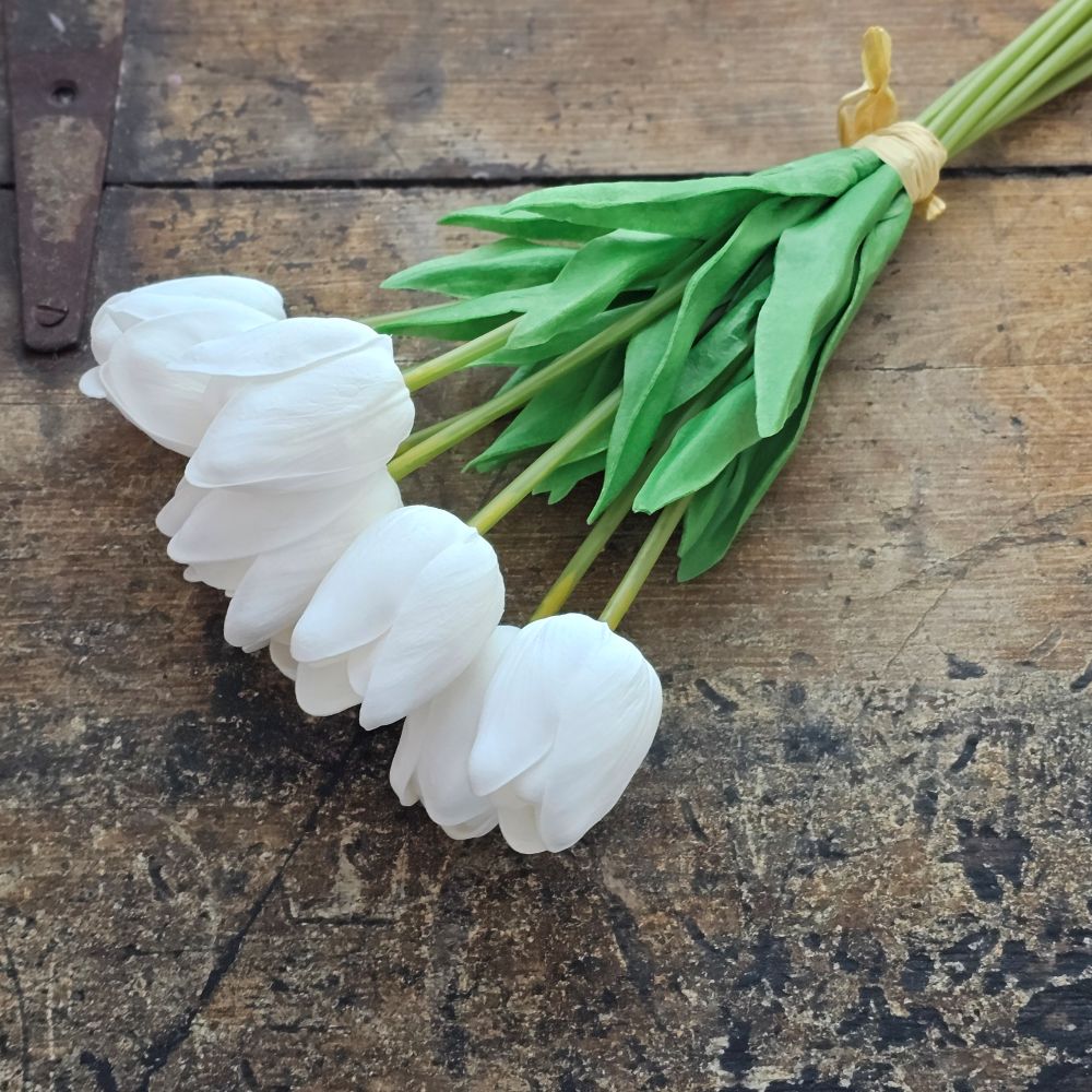 White Tulip Bunch