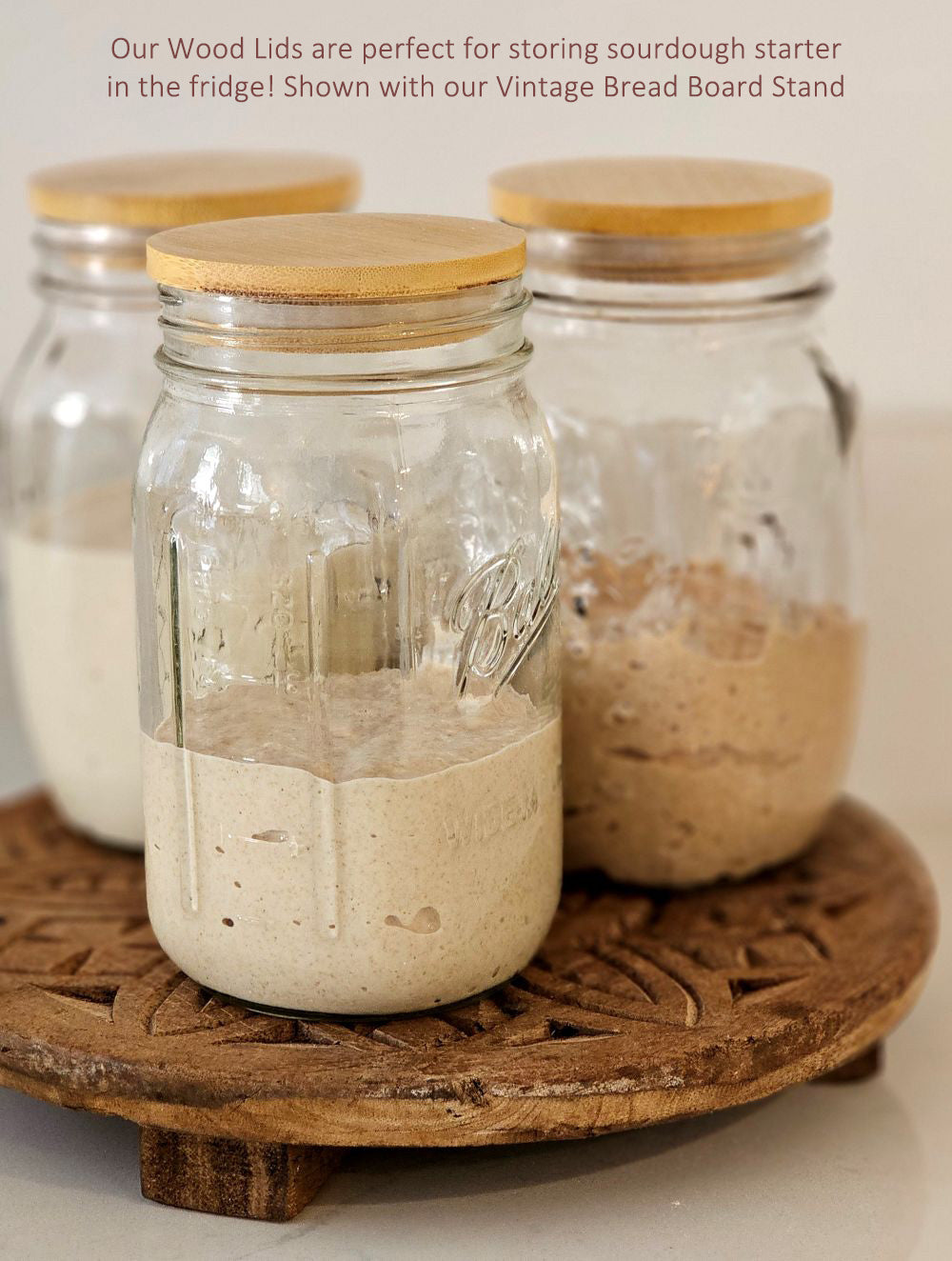 Wood Mason Jar Lids